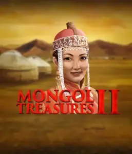 Explore the captivating history of Mongolia with Mongol Treasures 2 slot by Endorphina, highlighting a graceful Mongolian woman dressed in traditional attire against a pastoral Mongolian steppe backdrop. This image captures the essence of Mongolian history, delivering a memorable visual adventure. 